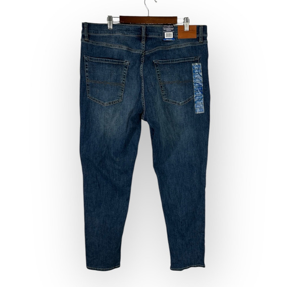 Lucky Brand 412 Athletic Slim Jean Men's 38 x 32 Blue Advanced Stretch Mid Rise - Picture 4 of 10